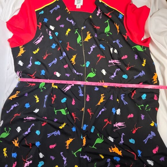 DISNEY Parks The Dress Shop Pixar characters black and red zip jumpsuit 3X - Picture 9 of 13